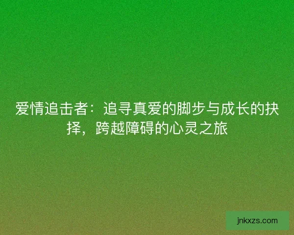 爱情追击者：追寻真爱的脚步与成长的抉择，跨越障碍的心灵之旅
