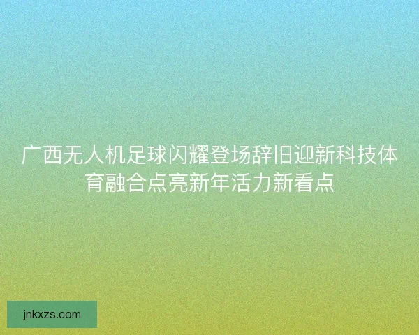 广西无人机足球闪耀登场辞旧迎新科技体育融合点亮新年活力新看点