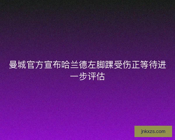曼城官方宣布哈兰德左脚踝受伤正等待进一步评估